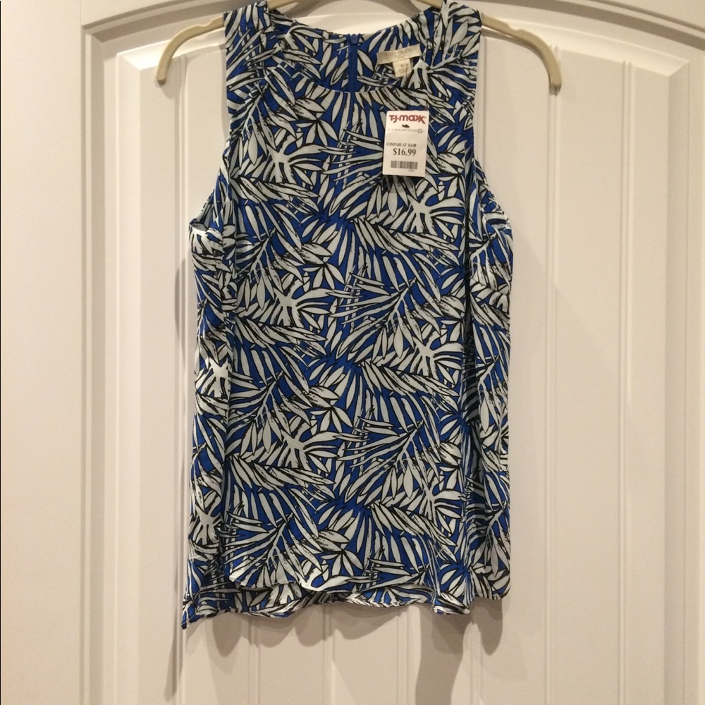 Saint Tropez West Dressy Sleeveless Blouse NWT